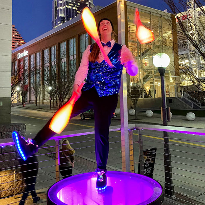 LED Podium with Juggler