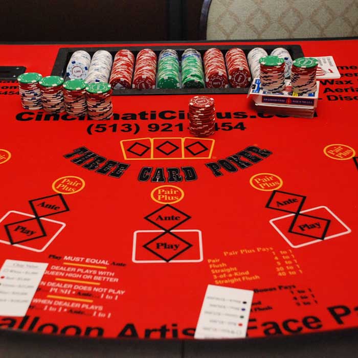 Three Card Poker Table Cincinnati Circus