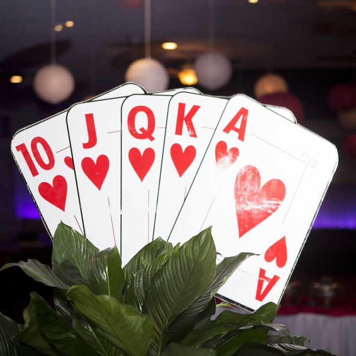 Royal Flush Casino Night Decor