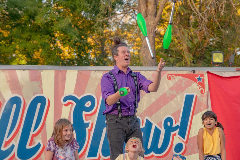 Classic Circus Show Juggling Kid Participation