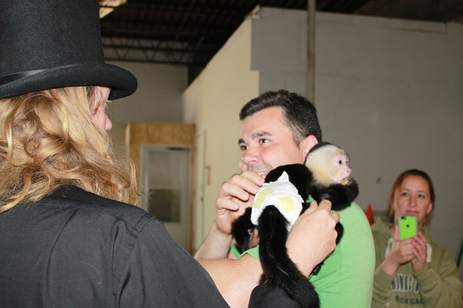 Dave and a monkey
